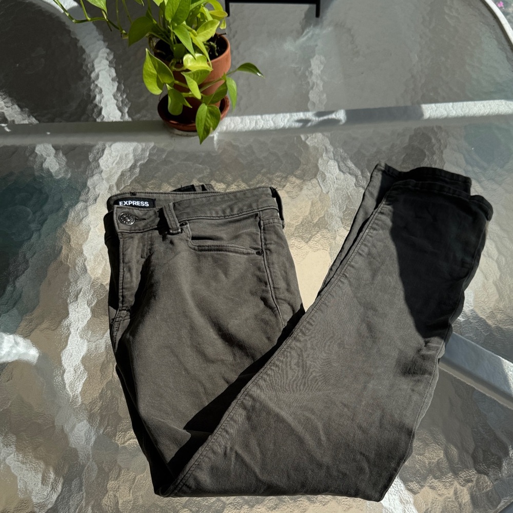 Express Men's Military Green Slim Jeans